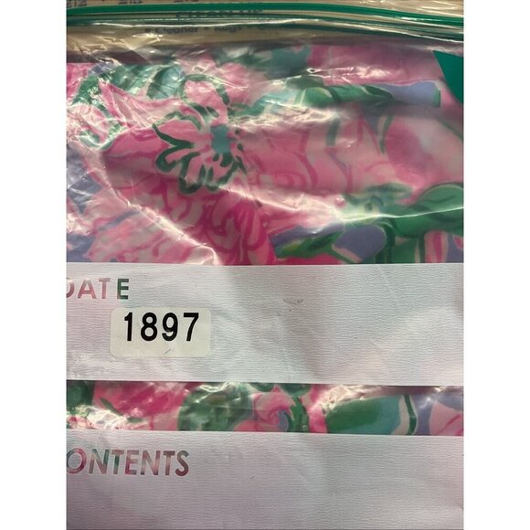 Lilly Pulitzer Cristiana Stretch Mini Dress Long Slv Floral Pink blossom size 8 - Picture 14 of 14